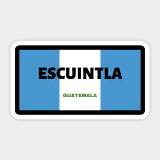 Escuintla City in Guatemala Flag Colors Sticker